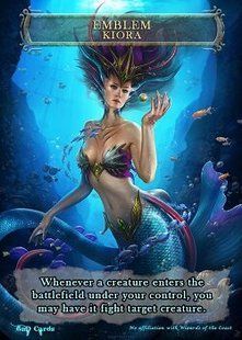 Emblem Kiora The Crashing Wave #1 Token Magic: the Gathering (Токен) GnD Cards
