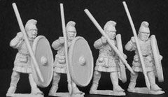 Gripping Beast Miniatures - Armoured, crested helm, march attack(4) - GRB-LR03