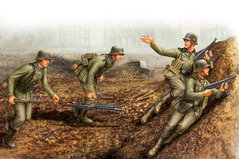 1/35 Германские пехотинцы 6-ой армии, Мамаев курган, Вторая мировая, 4 фигуры (Hobbyboss 84415), сборные пластиковые