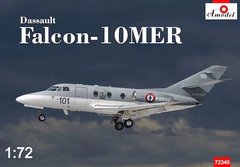 1/72 Dassault Falcon 10MER реактивный административный самолет (Amodel 72340) сборная модель