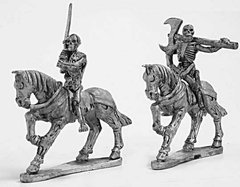 Mirliton Miniatures - Миниатюра 25-28 mm Fantasy - Skeleton cavalry with two handed weapons 2 - MRLT-UD012