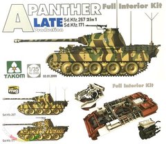 1/35 Sd.Kfz.171 Pz.Kpfw.V Ausf.A Panther late production, ИНТЕРЬЕРНАЯ модель (Takom 2099)
