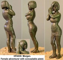 HassleFree Miniatures - Morgan, female adventurer with small pistol. - HF-HFA035