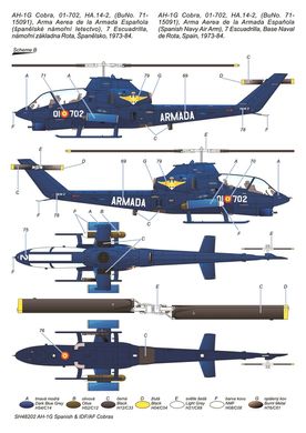 1/48 Гелікоптер AH-1G Cobra "Spanish and IDF/AF Cobras" (Special Hobby SH48202), збірна модель