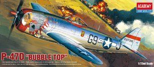 1/72 Republic P-47D Thunderbolt "Bubble Top" американський винищувач (Academy 12491), збірна модель