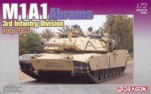 1/72 M1A1 Abrams, 3rd Infantry Division Iraq 2003 (Dragon 7215) сборная модель