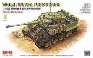1/35 Танк Pz.Kpfw.VI Ausf.E Tiger I, полностью интерьерная модель с афтермаркетом и панелями с вырезом под внутренности (Rye Field Model RM5131), сборная модель