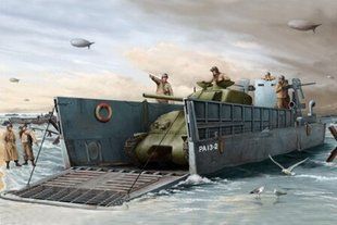 1/35 LCM-3 американский малый десантный корабль (Trumpeter 00347) сборная модель