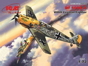 1/72 Messerschmitt Bf-109E-4 німецький винищувач (ICM 72132), збірна модель