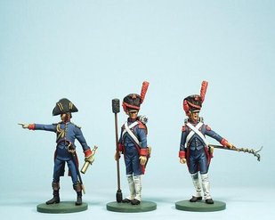 54 мм (1:32) French Imperial Guard Foot Artillery 1811 (3 фигуры)