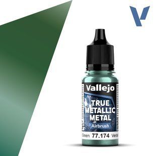Dusken Green - Airbrush, серія металіків True Metallic Metal для аерографа, 18 мл (Vallejo 77174)
