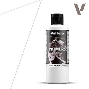Грунтовка біла акрил-поліуретанова, 200 мл (Vallejo 74600 White Surface Primer Acrylic-Polyurethane)
