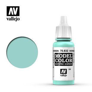 Лазурная глазурь, 17 мл (Vallejo Model Color 202 Verdigris Glaze) акриловая краска