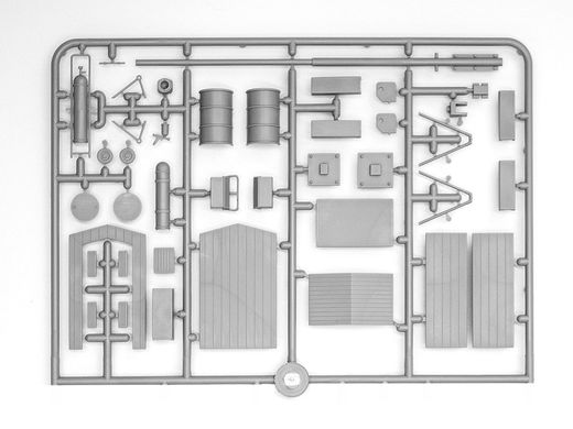 1/48 Аеродромне обладнання Люфтваффе, збірні пластикові аксесуари (ICM 48409 Luftwaffe Airfield Equipment)