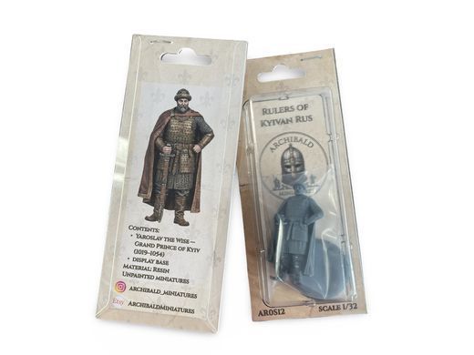 54мм Ярослав Мудрий, князь Київської Русі 1019-1054 років (Archibald Miniatures), колекційна смоляна мініатюра