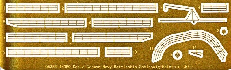 1/350 Schleswig-Holstein зразка 1935 року, німецький лінкор (Trumpeter 05354), збірна модель