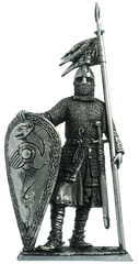 54 мм Норманский рыцарь (EK Castings M-185) коллекционная оловянная миниатюра