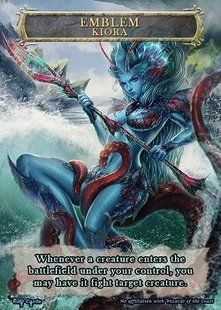 Emblem Kiora Master of the Depths #1 Token Magic: the Gathering (Токен) GnD Cards
