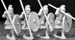 Gripping Beast Miniatures - Armoured, crested helm, advancing(4) - GRB-LR04