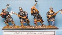Gripping Beast Miniatures - Anglo-Danish Huscarls, axes (4) - GRB-AND4