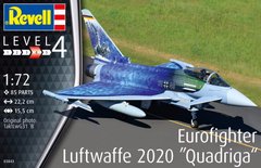 1/72 Літак Eurofighter Typhoon, Luftwaffe 2020 "Quadriga" (Revell 03843), збірна модель