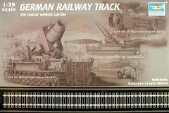 1/35 Відрізок залізничного покриття. Підставка для моделей залізничної техніки (Trumpeter 00213) збірна пластикова