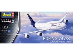 1/144 Boeing 747-8 "Lufthansa New Livery" пасажирський літак (Revell 03891), збірна модель