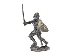 54мм Англійський лицар, 12 століття, колекційна олов'яна мініатюра