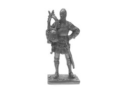 54мм Європейський лицар, кінець 14 століття, колекційна олов'яна мініатюра