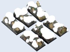 MicroArt Studio Bases - Winter Forest Cavalry 25x50mm (3) - MNART-BB17S04A