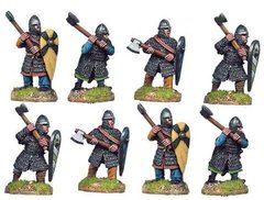 Темные века (Dark Ages) - Norman Knights on Foot with Axes (8 figs) - Crusader Miniatures NS-CM-DAN007