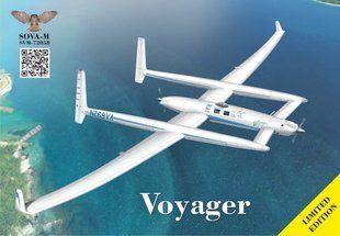 1/72 Rutan Voyager навколосвітній літак-рекордсмен (Sova-M 72058), збірна модель