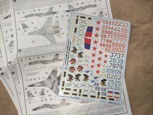 1/48 Декаль для Сухой Су-33, 20 варіантів, без технічки (Begemot Decals 48-007)
