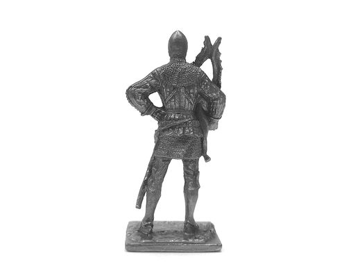 54мм Европейский рыцарь, конец 14 века, коллекционная оловянная миниатюра