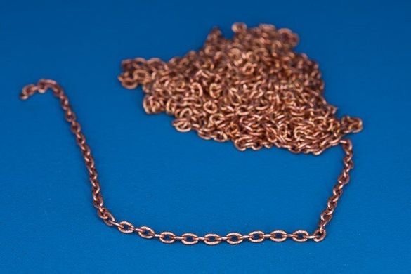 Ланцюг металевий, розмір ланки 1.45 мм х 0.95 мм, довжина 1 метр (RB Model 134 01) Brass Chain