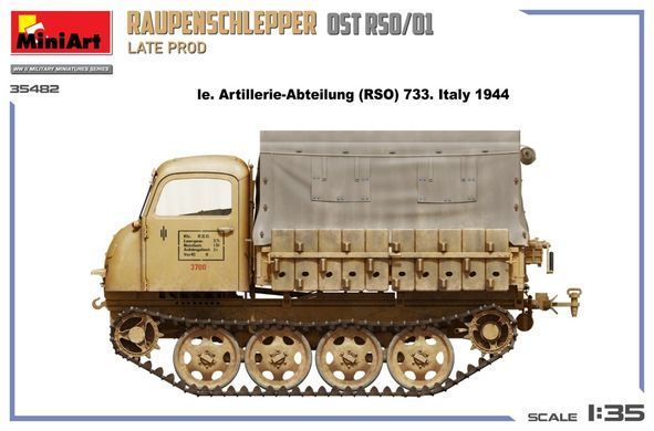 1/35 Тягач Steyr Ost RSO/01 позднего производства (MiniArt 35482), сборная модель