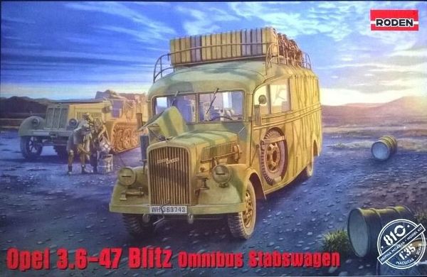 1/35 Opel 3.6-47 Blitz Omnibus Stabswagen штабной автобус (Roden 810) сборная модель