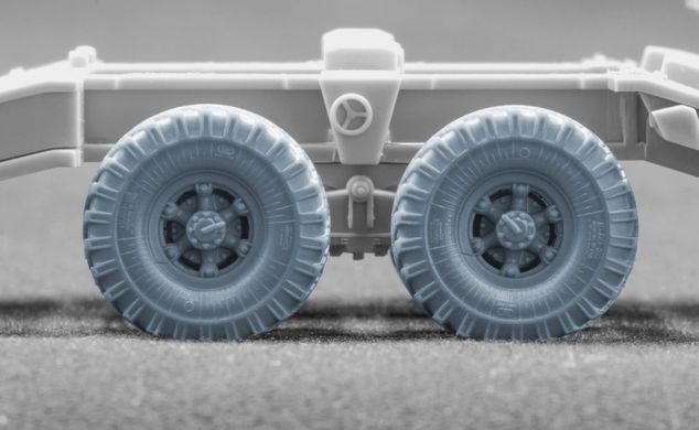 1/72 Колеса для напівпричепа ЧМЗАП-5247Г під навантаженням, 9 штук, 3D-друк (ScaleX WM72007s)