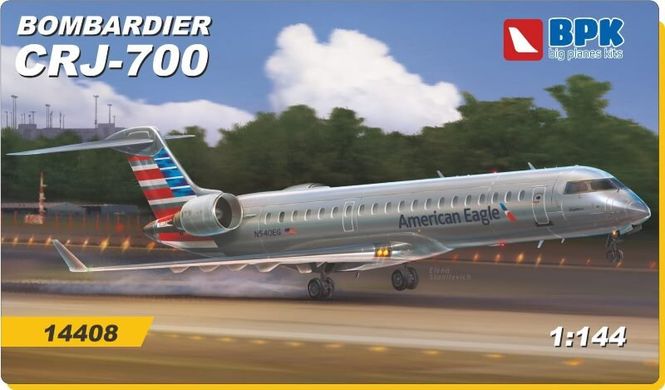 1/144 Bombardier CRJ-700 "American Eagle" пасажирський літак (Big Planes Kits BPK 14408) збірна модель