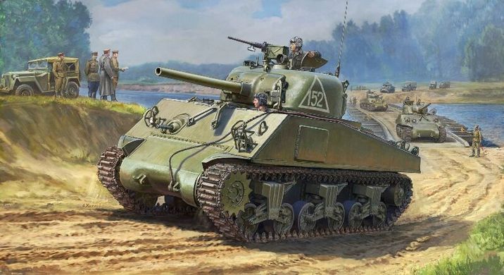 1/35 Средний танк M4A2 Sherman с 75-мм пушкой, сборная модель