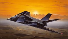 1/72 F-117 Nighthawk Stealth американский самолет-невидимка (Italeri 189), сборная модель
