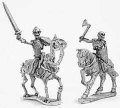 Mirliton Miniatures - Миниатюра 25-28 mm Fantasy - Skeleton cavalry with handed weapons and shield 1 - MRLT-UD014