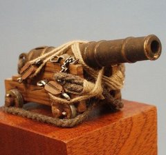 54 мм Французька морська гармата, 18 ст., металева збірна (Canon naval frances, siglo XVIII) Beneito Miniatures