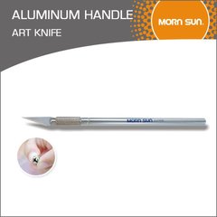 Нож трафаретный 8 мм с алюминиевой ручкой + 3 запасных лезвия (Morn Sun 11132)