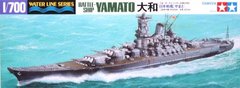 1/700 Yamato японский линкор, серия по ватерлинию Water Line Series (Tamiya 31113), сборная модель