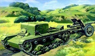 1/72 Тягач на шасі T-26 + 53-к радянська 45-мм гармата зразка 1937 року (UM Military Technics UMMT 410), збірні моделі