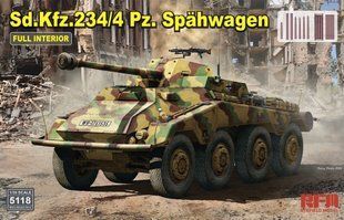 1/35&nbsp;Sd.Kfz.234/4 Pz. Spahwagen немецкий бронеавтомобиль, с полным интерьером&nbsp;(Rye Field Model RM5118), сборная модель