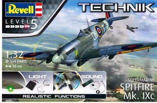 1/32 Истребитель Spitfire Mk.IXc, серия Technik с електромоторчиком, светом и звуком (Revell 00457), сборная модель