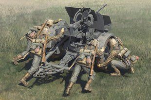 1/35 Розрахунок німецької зенітної гармати Flak-38, 4 фігури (Hobbyboss 84418), збірні пластикові