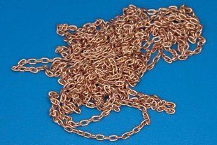Цепь металлическая, размер звена 1.9 мм х 1.1 мм, длина 1 метр (RB Model 134 02) Brass Chain